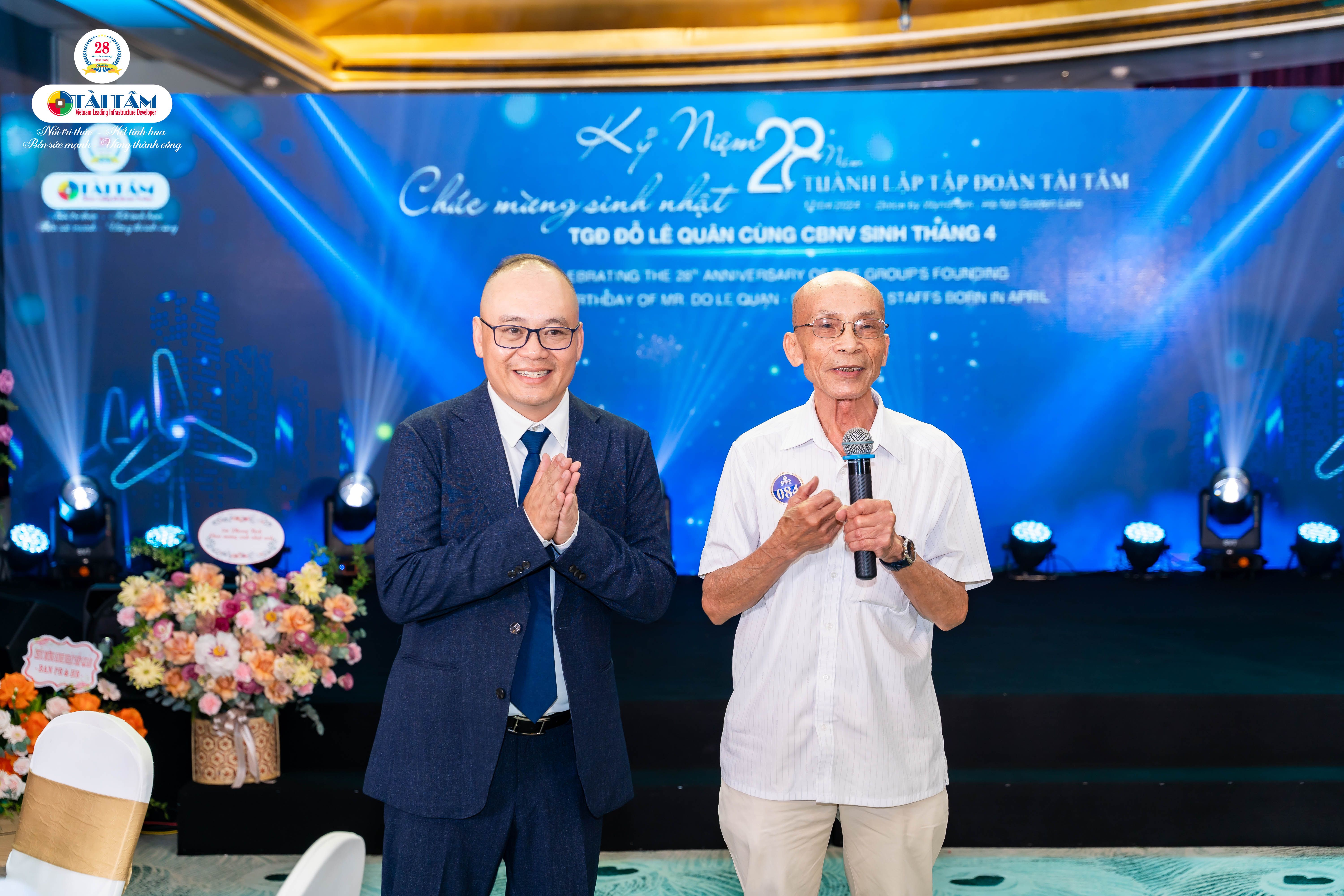 LỄ KỶ NIỆM 28 NĂM THÀNH LẬP TẬP ĐOÀN TÀI TÂM, SINH NHẬT TGĐ ĐỖ LÊ QUÂN & CÁC CBNV CÓ SINH NHẬT TRONG THÁNG 4