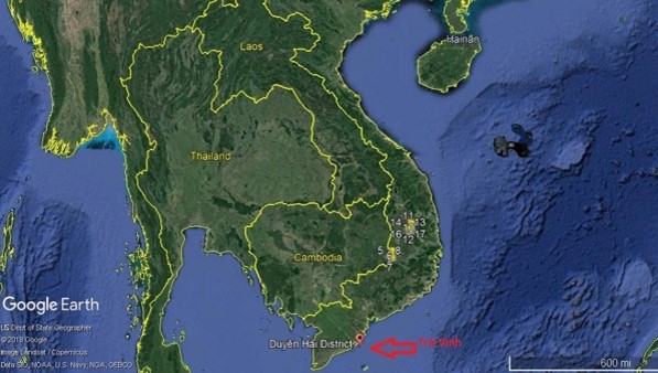 vị trí tỉnh Trà Vinh